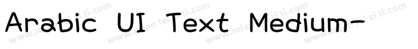 Arabic UI Text Medium字体转换